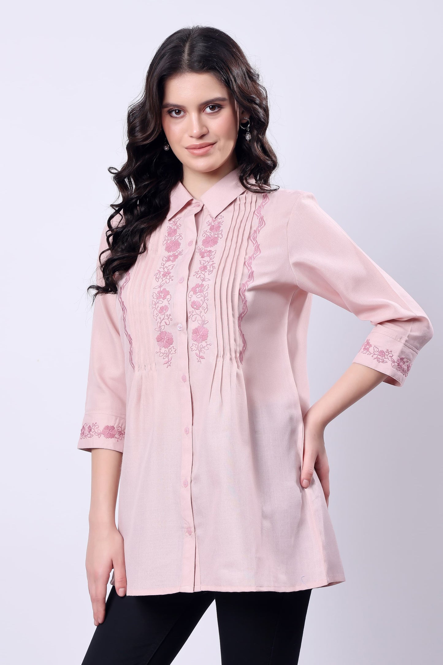 EMBROIDERED LONG SHIRT
