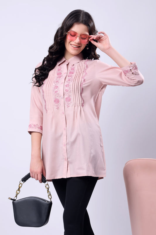 EMBROIDERED LONG SHIRT