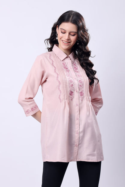 EMBROIDERED LONG SHIRT