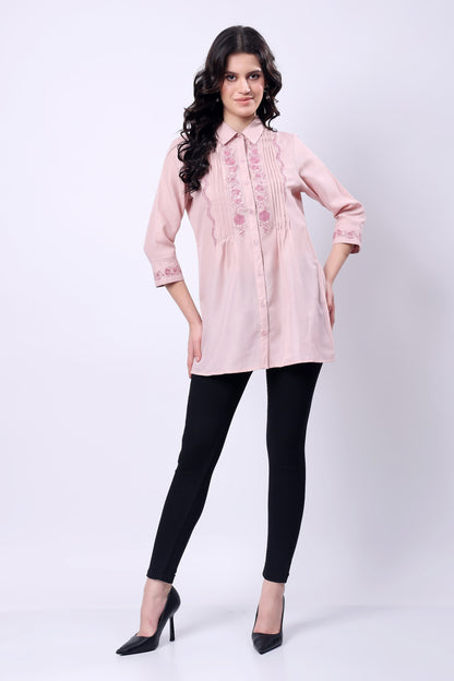 EMBROIDERED LONG SHIRT