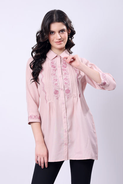 EMBROIDERED LONG SHIRT