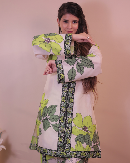 Lime Bloom Printed Kurta Set