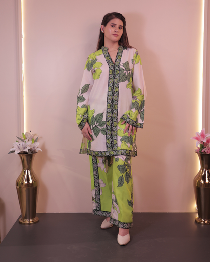 Lime Bloom Printed Kurta Set