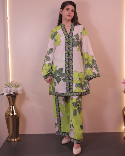 Lime Bloom Printed Kurta Set