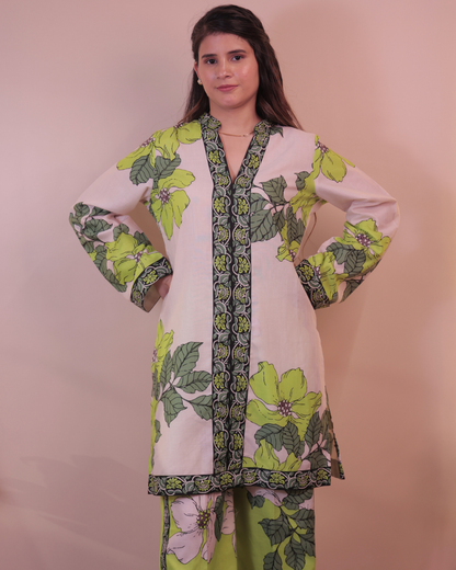 Lime Bloom Printed Kurta Set