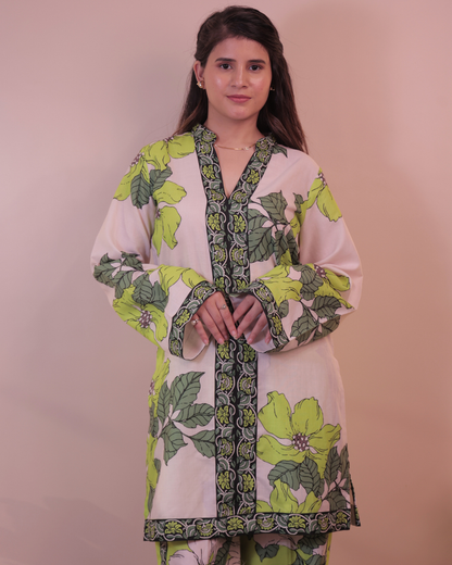 Lime Bloom Printed Kurta Set