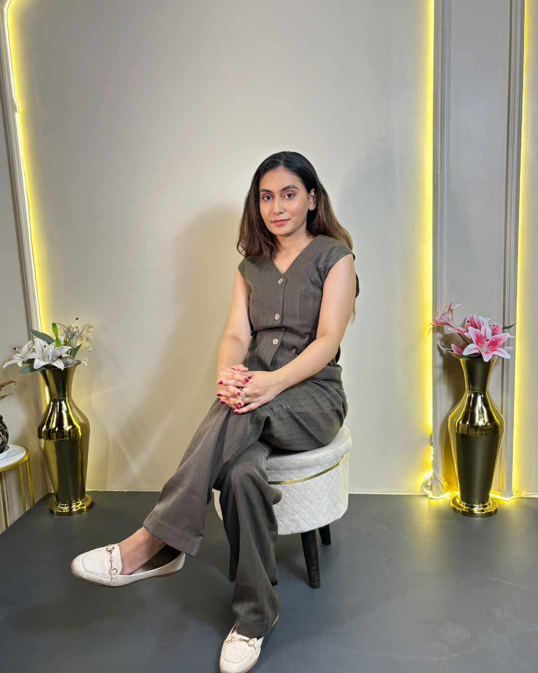 Waist Coat Olive Green