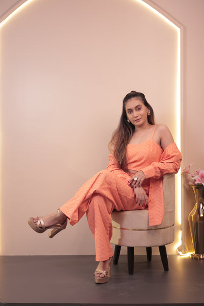 Schiffli Textured 3 PIECE Co-ord Set