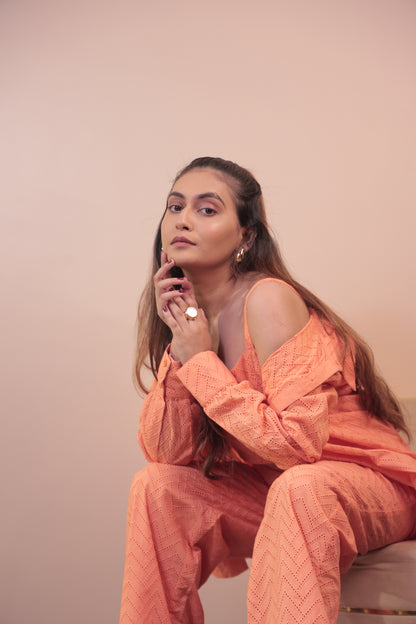 Schiffli Textured 3 PIECE Co-ord Set