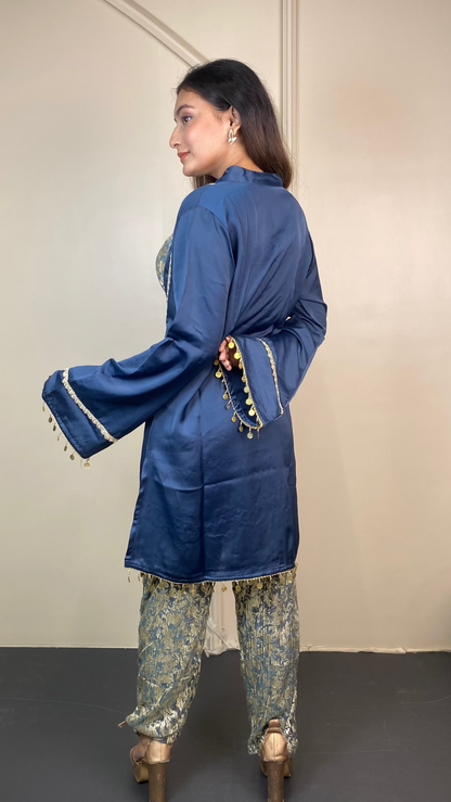 Foil Print Cut out kurta set