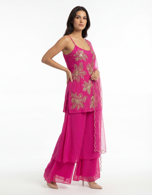 Handwork Kurti With Garara Set